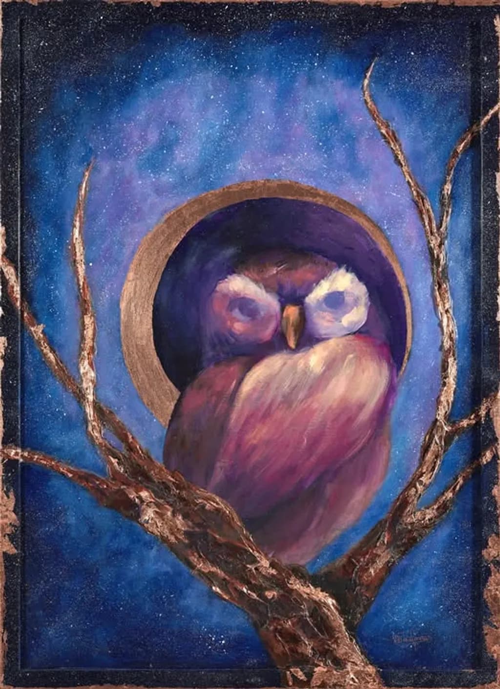 Owl in Twilight Branches