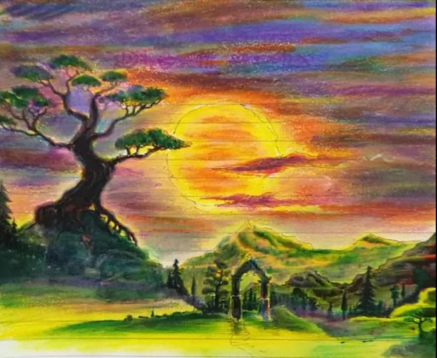 Whispers of Dawn: A Vibrant Landscape of Serenity and Light