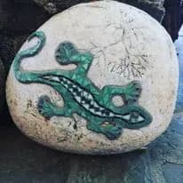 Lizard Stone Art