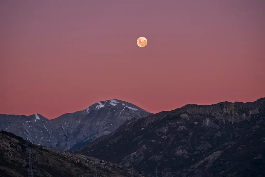 Mountain Moon Dusk