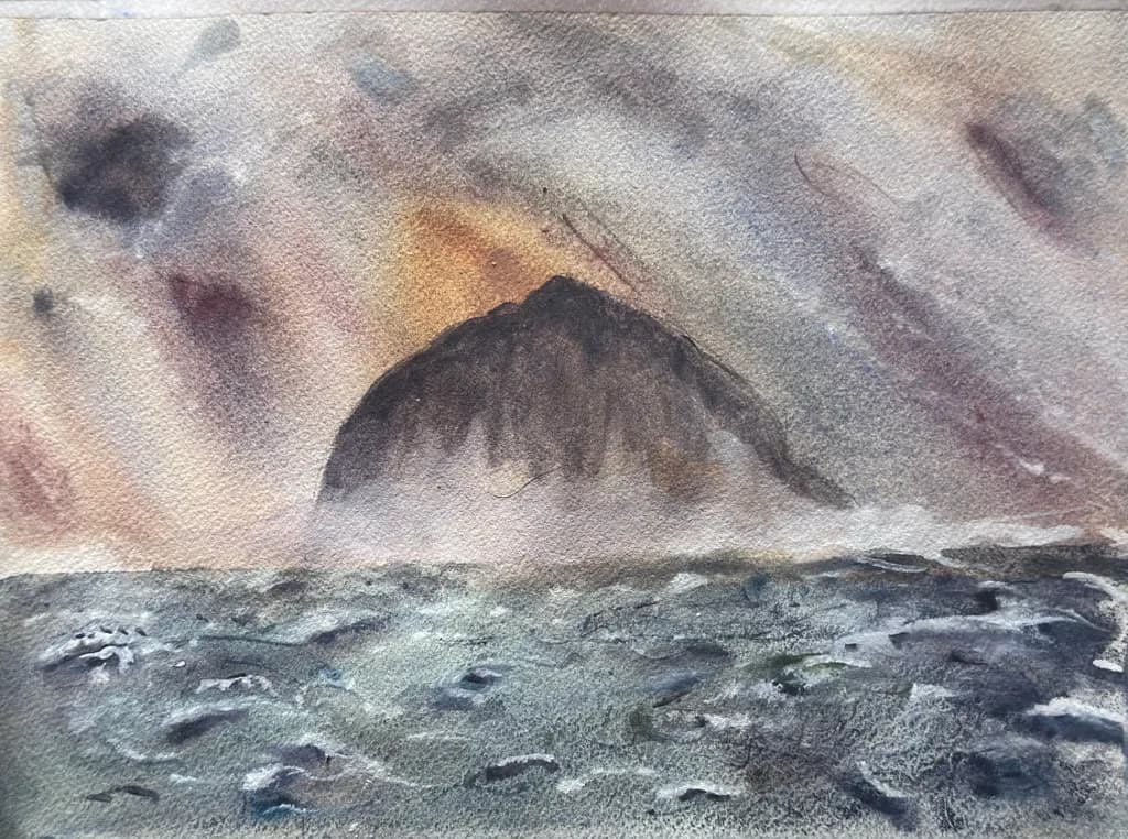 Ailsa Craig shrouded