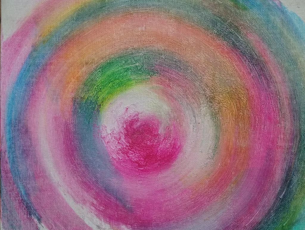 Rainbow Heart Spiral