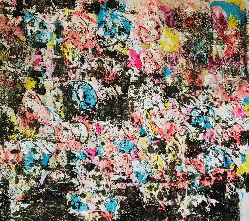 Coral Turquoise Tangle