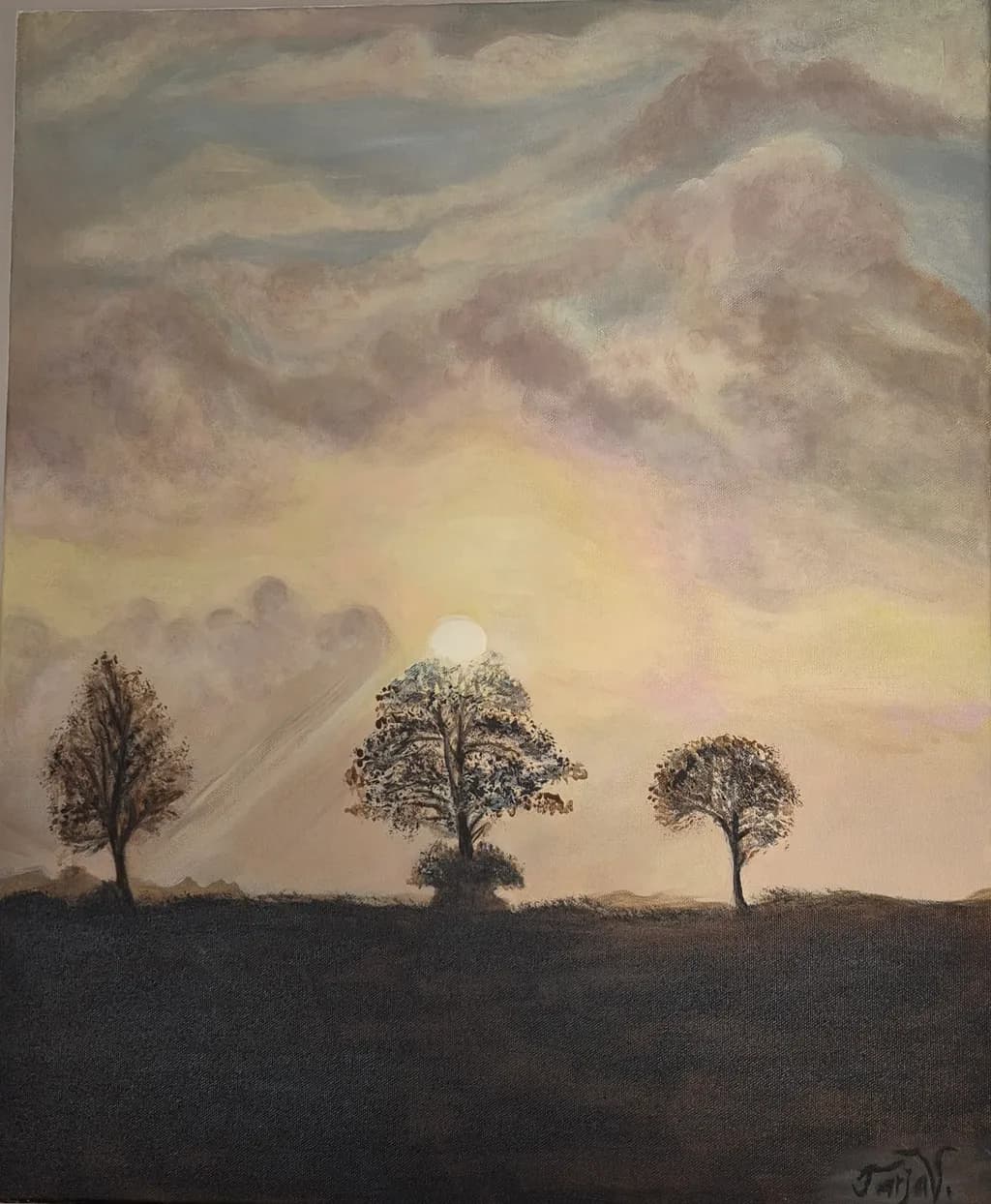 Three Trees at Dusk