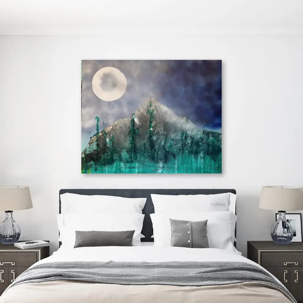 Moonlit Mountain Forest