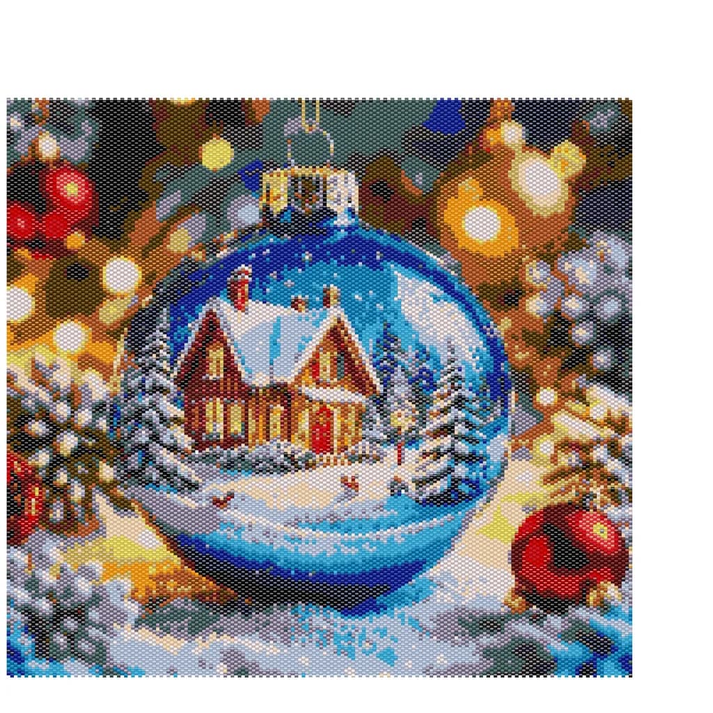 Snowy House Ornament