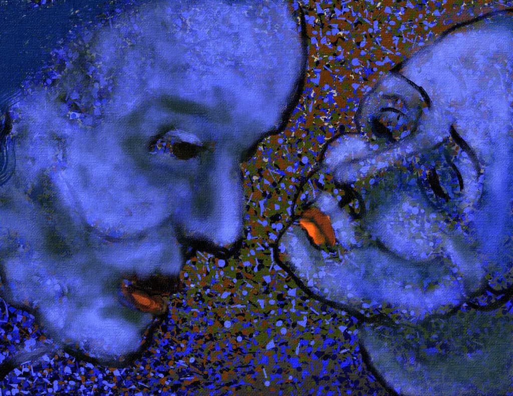 Whispers of Blue: A Dance of Emotion and Connection