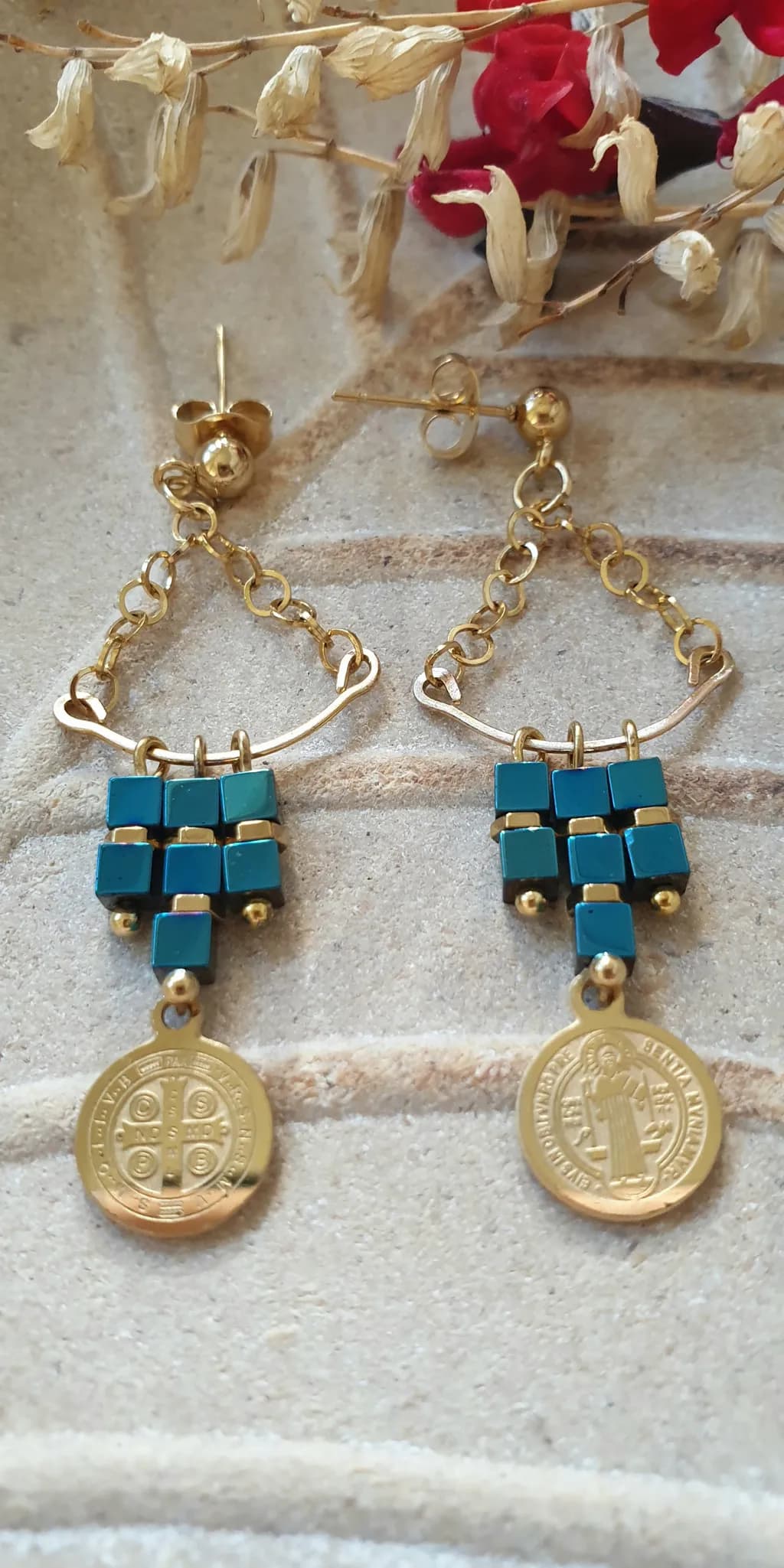 Teal Mosaic Medallions