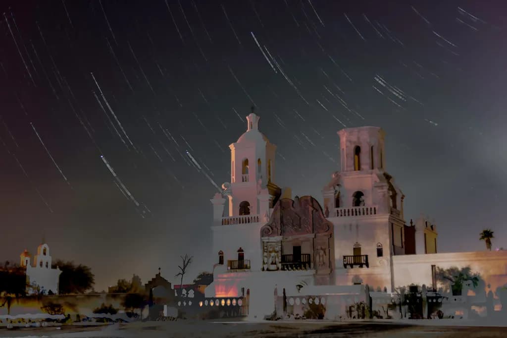 Stars over San Xavier