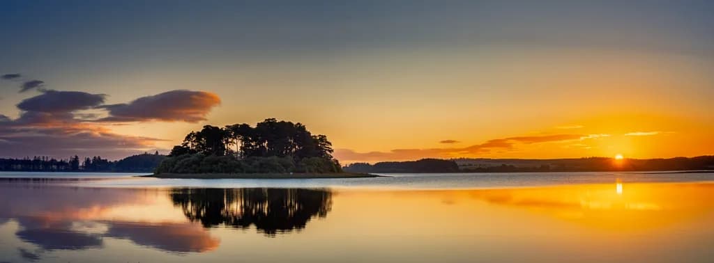 Island Reflection Sunset