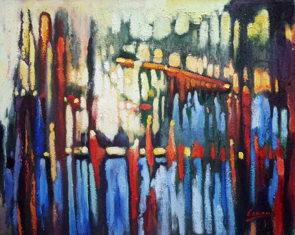 City Lights Reflection