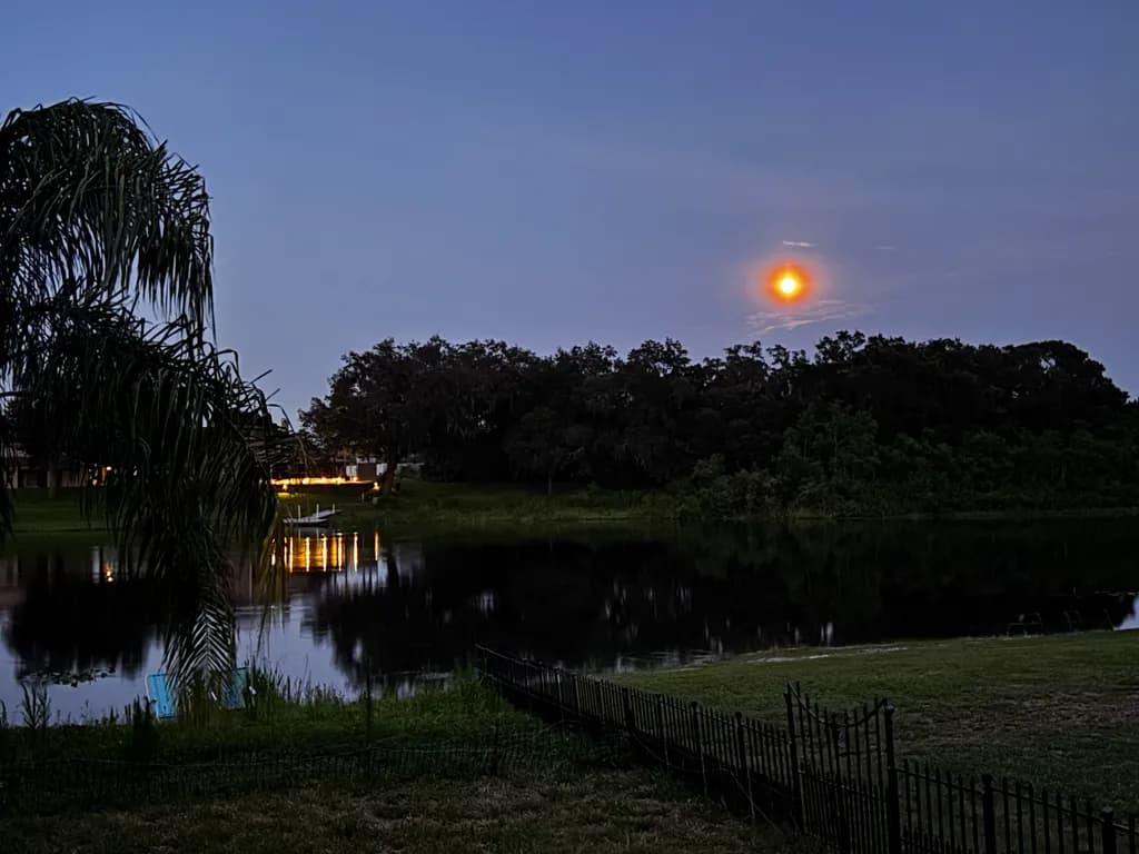 Moonlit Lake Reflections