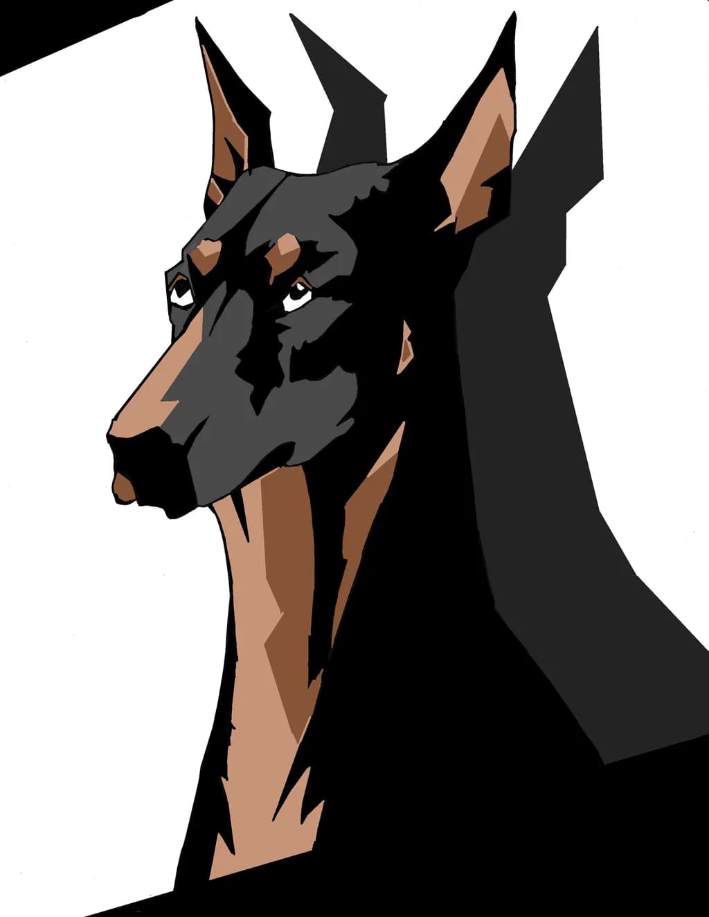 Noble Guardian: A Bold Portrait of a Doberman in Shadow and Light