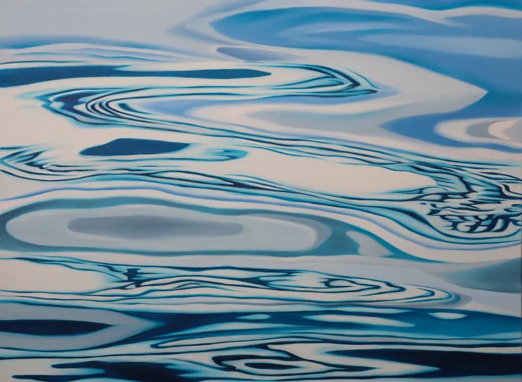 Serene Waves: A Contemporary Dance of Blue Fluidity