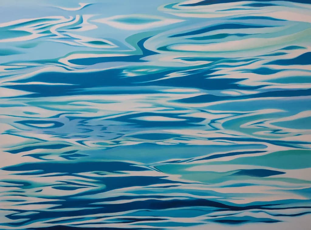 Serenity in Blue: A Dance of Water and Light