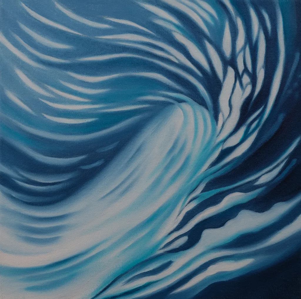 Oceanic Whispers: A Fluid Dance of Blue Waves and Textures