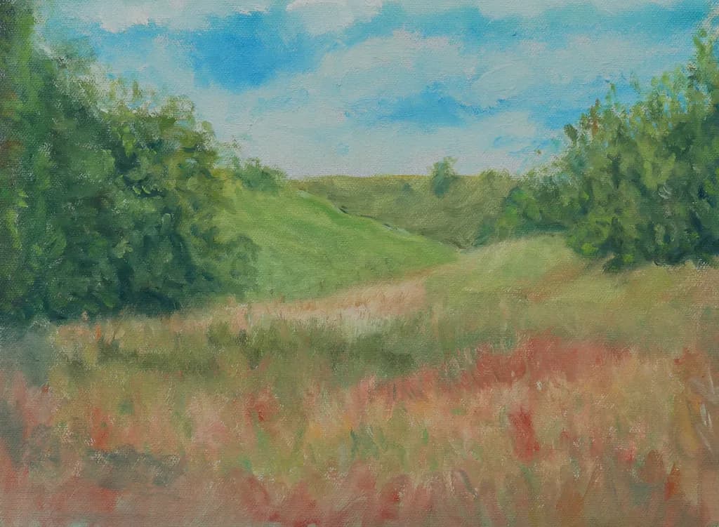 Whispers of Jeksen Dalen: A Serene Danish Landscape in Oil on Canvas