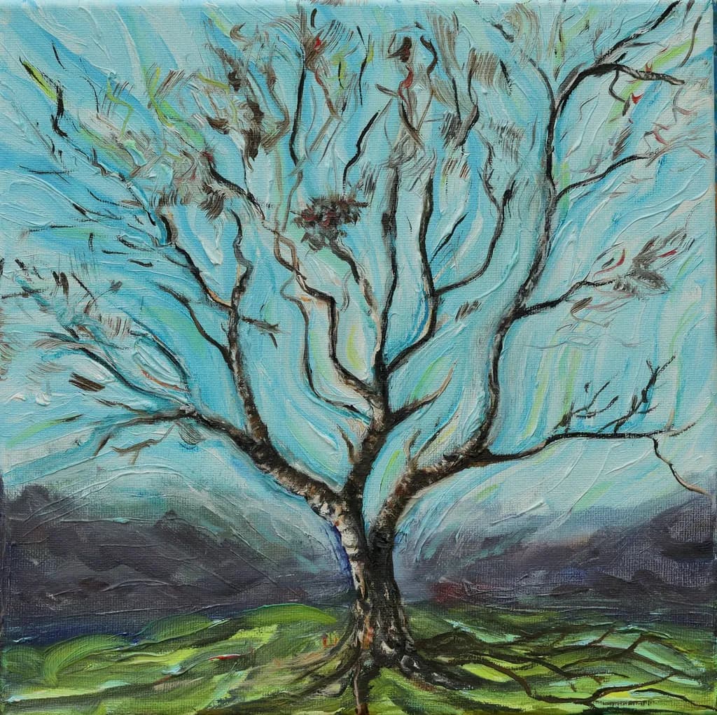 Whispers of the Danish Sky: A Tree's Story in Branches and Light