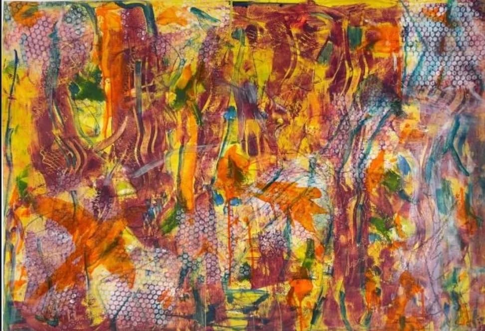Vibrant Whispers: An Abstract Journey Through Color and Texture