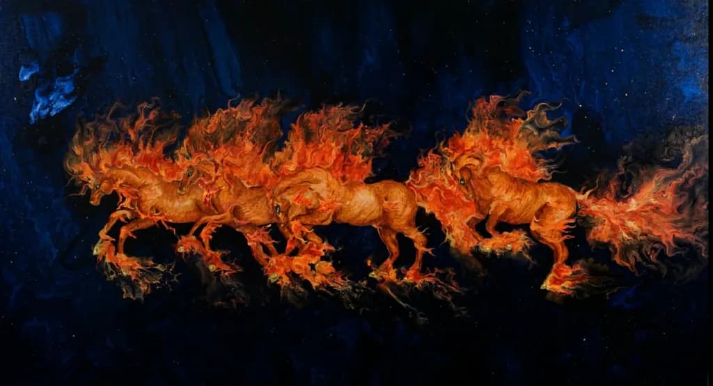 Flaming horses of Heaven
