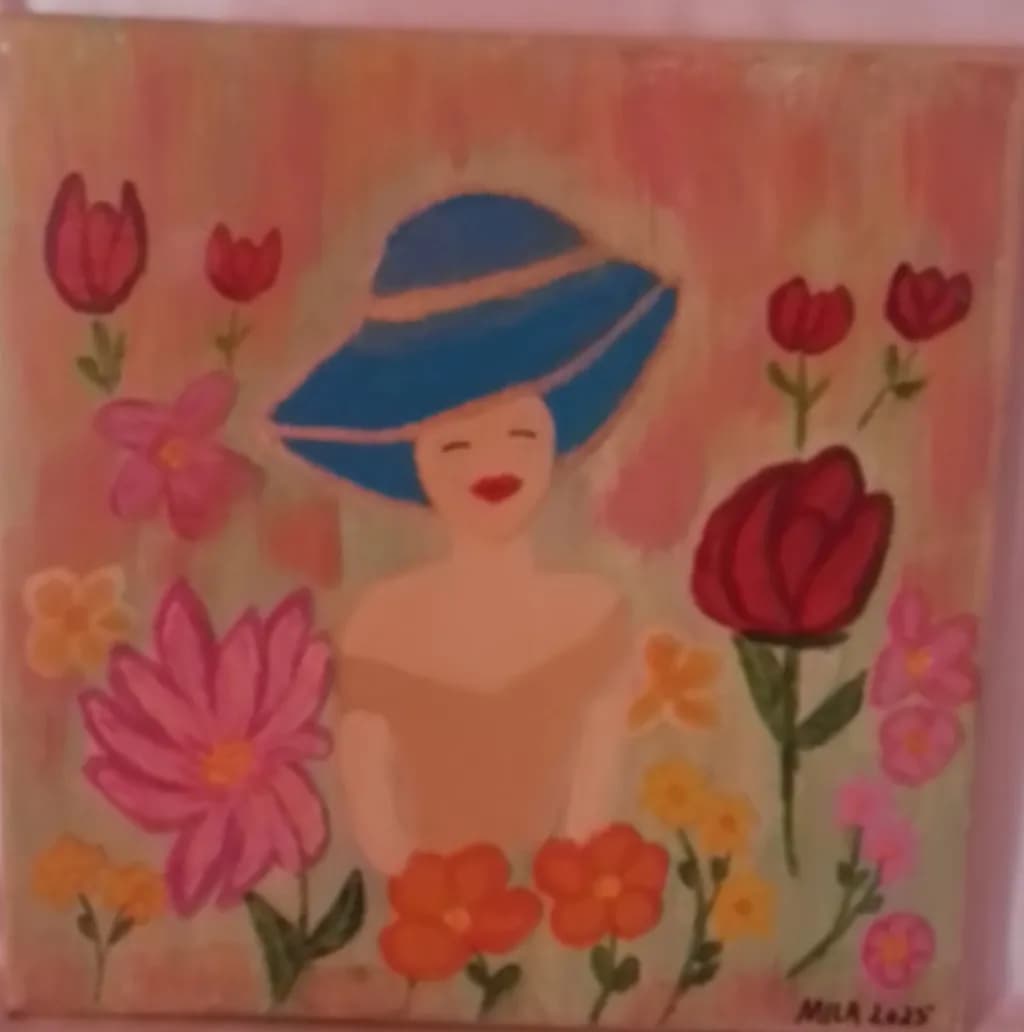 Blue-Haired Garden Girl