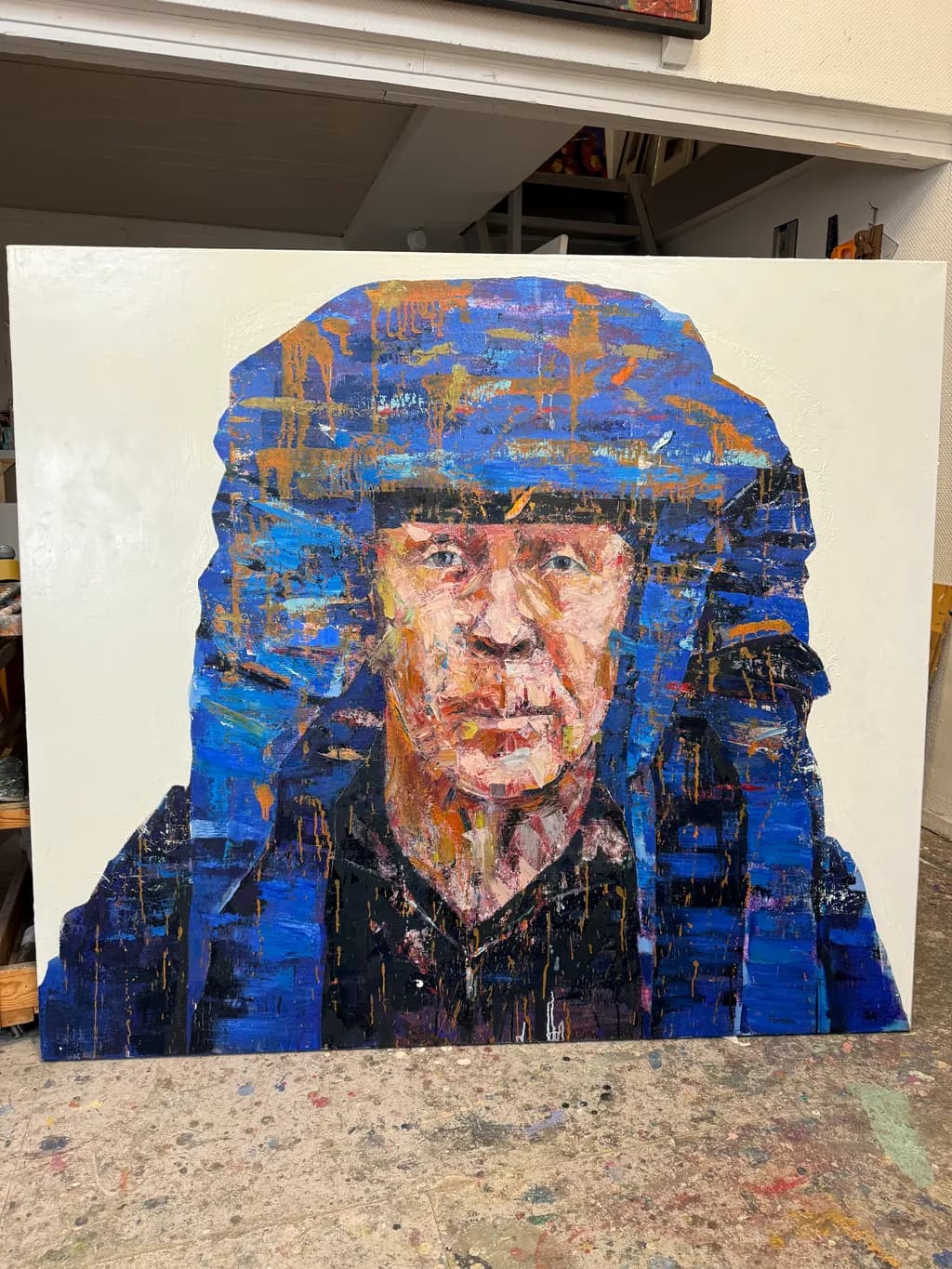 Man in Blue Headscarf