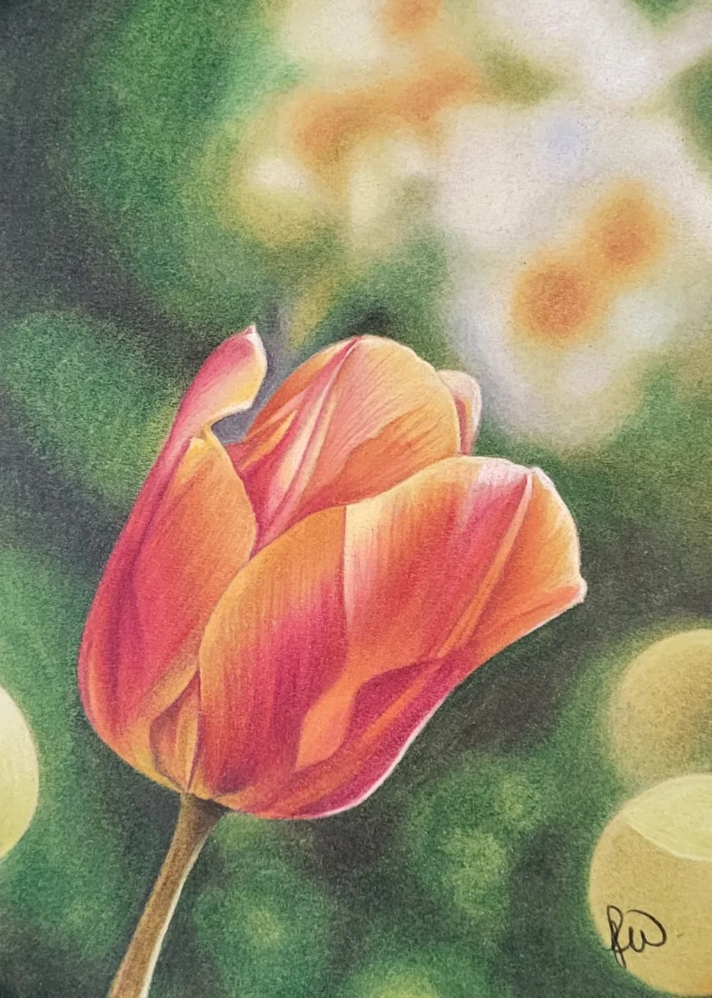 Blossoming Dreams: A Colored Pencil Journey Through Nature's Palette
