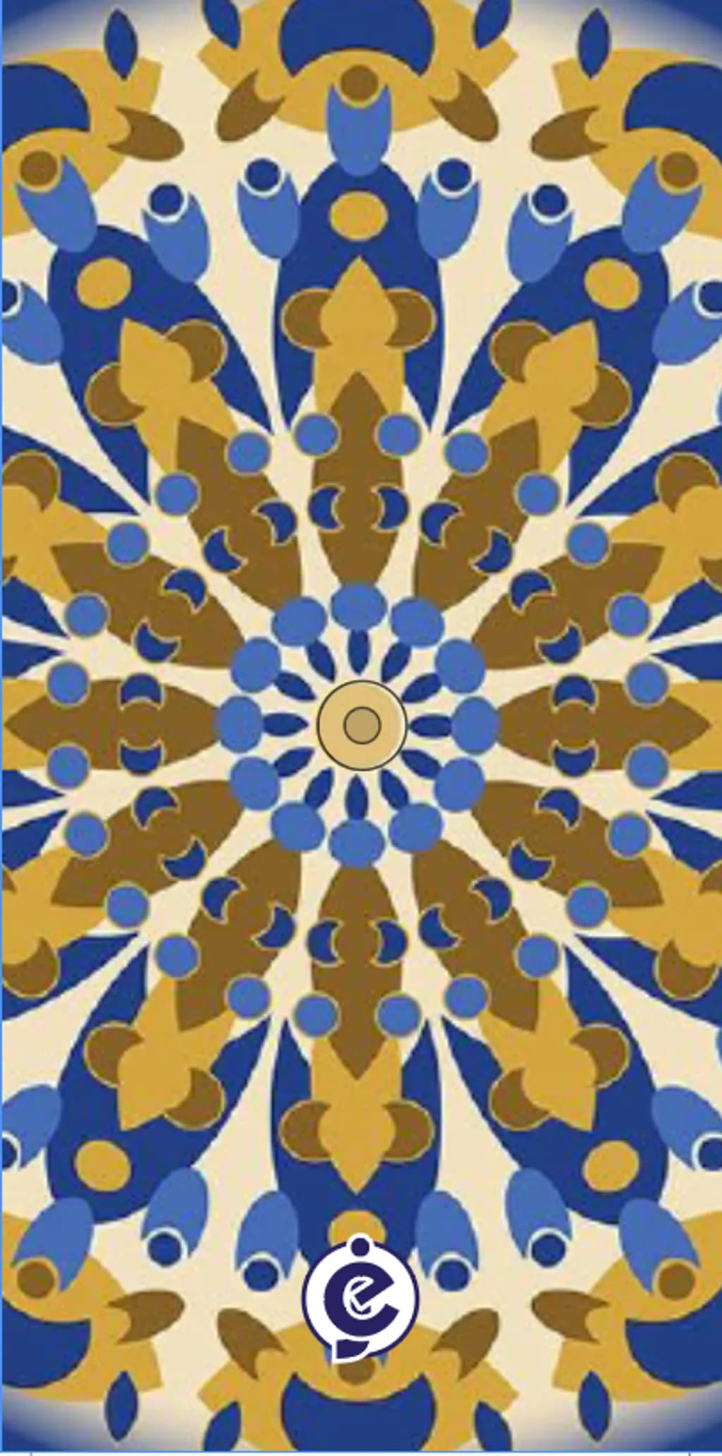 Blue and Gold Mandala