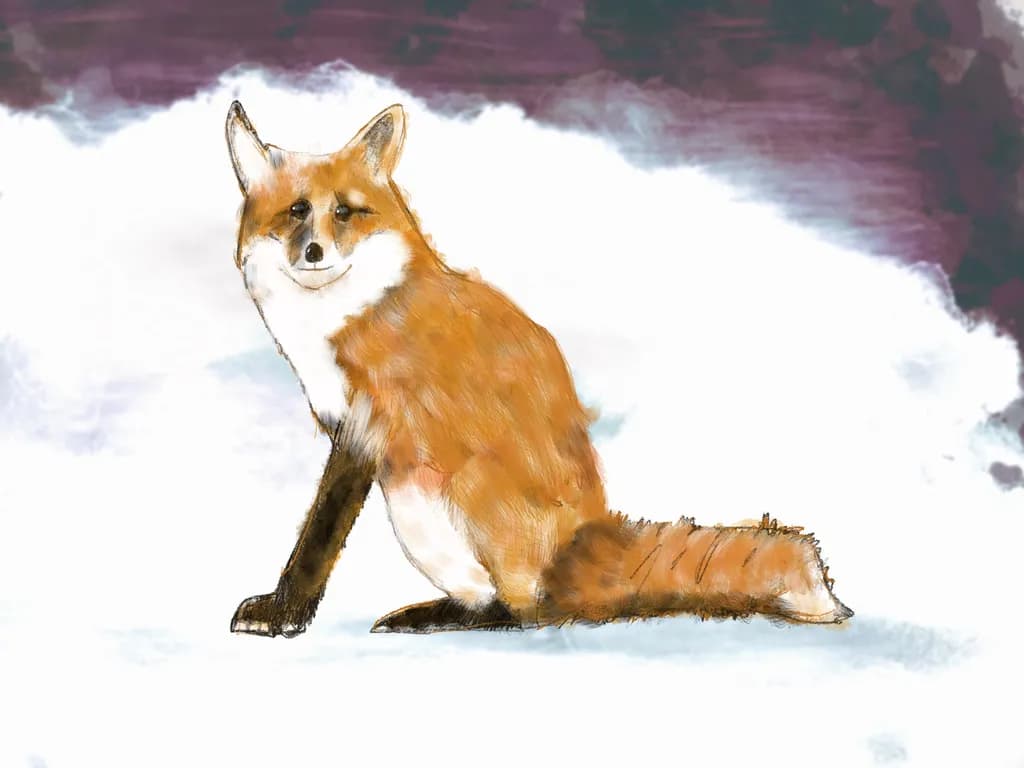Winter Fox Glance