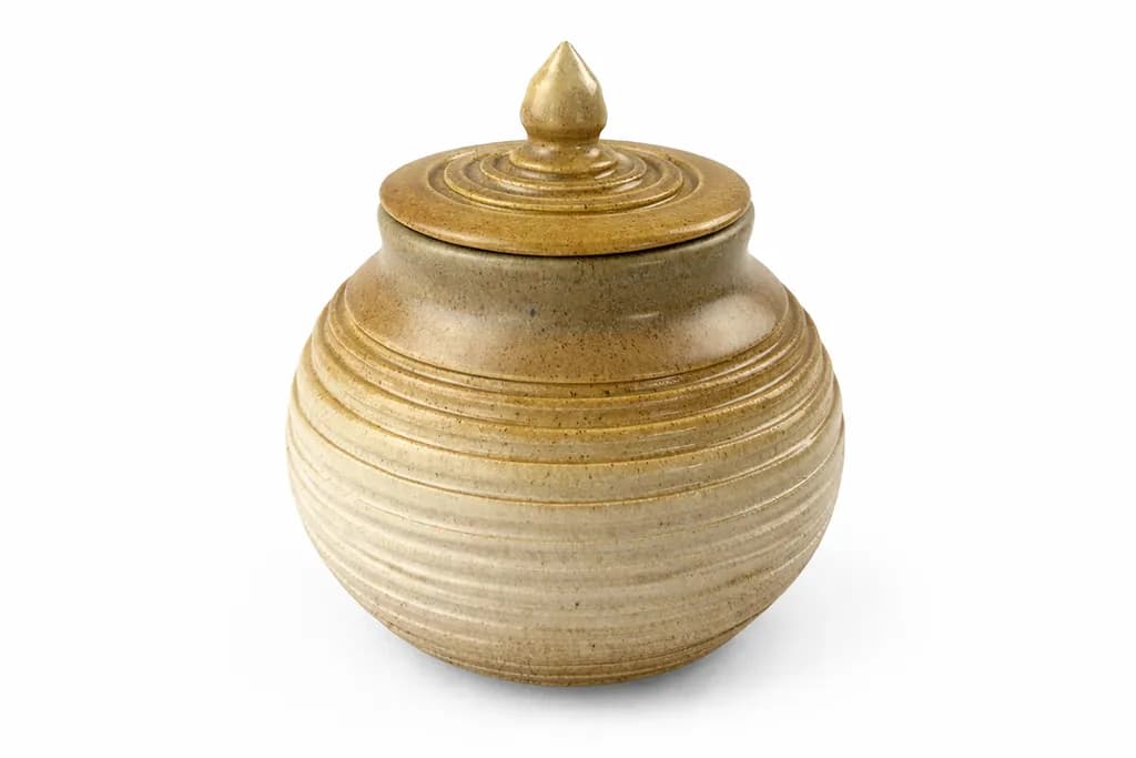 Tan Urn Canister