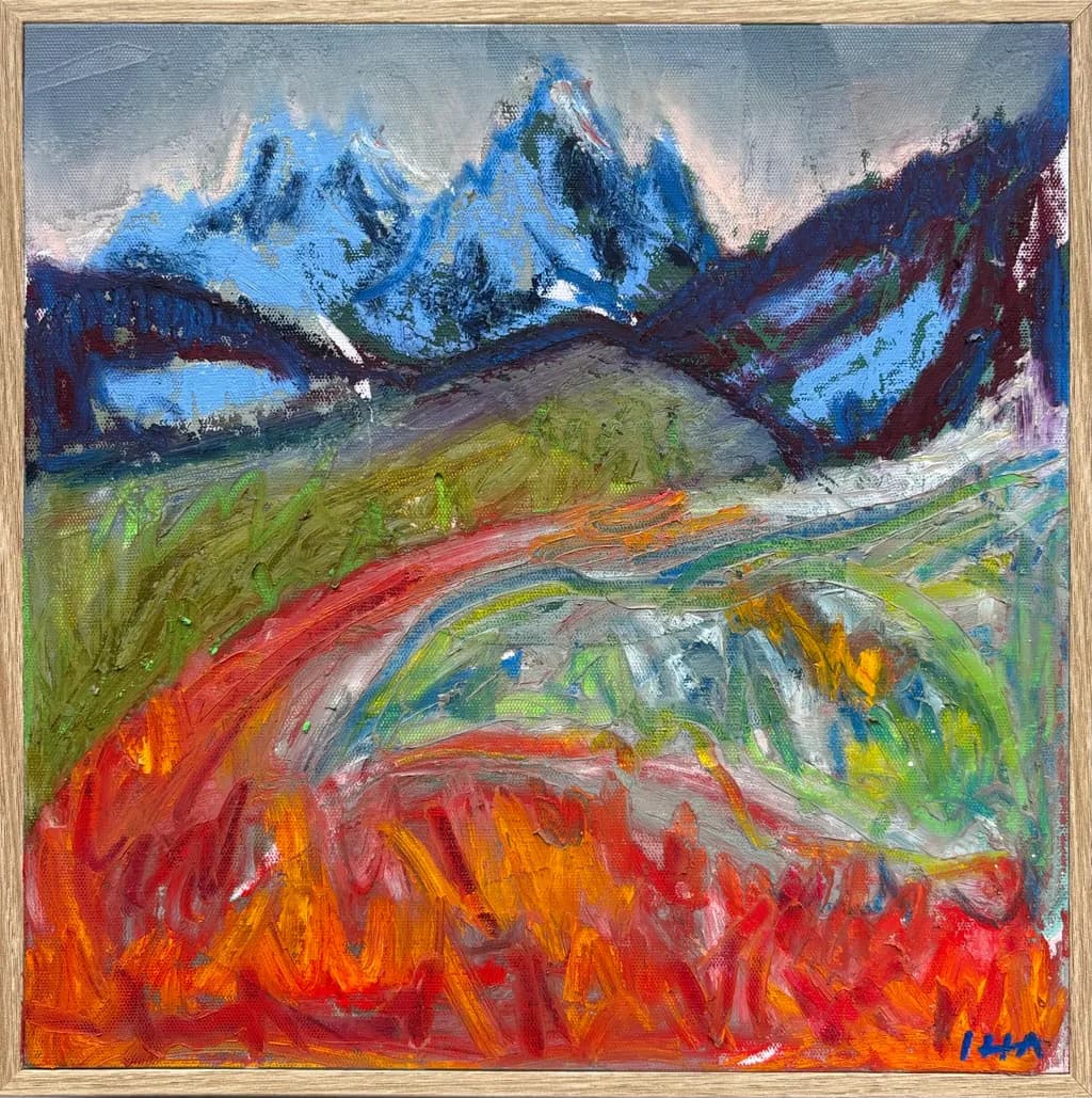 Vibrant Mountain Serenity: A Colorful Journey Through Nature's Palette