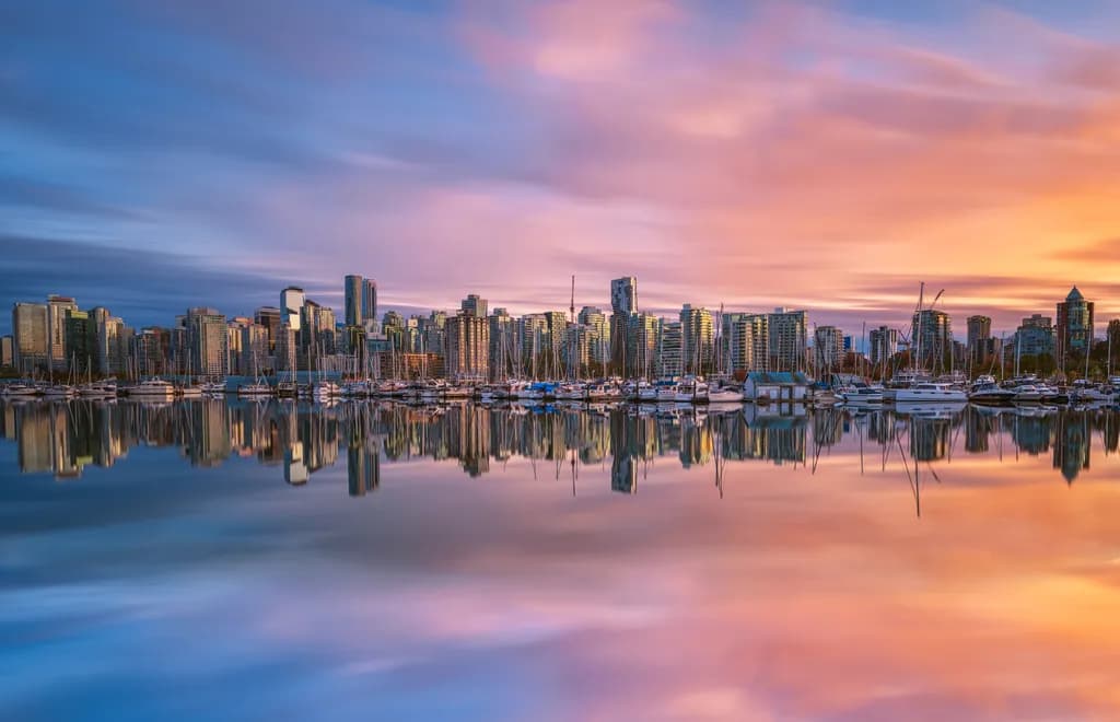 Vancouver Sunset Reflection