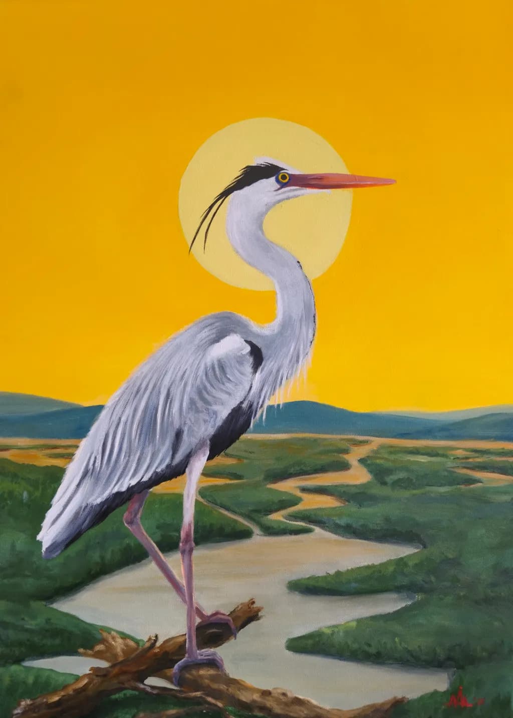 Heron by the River