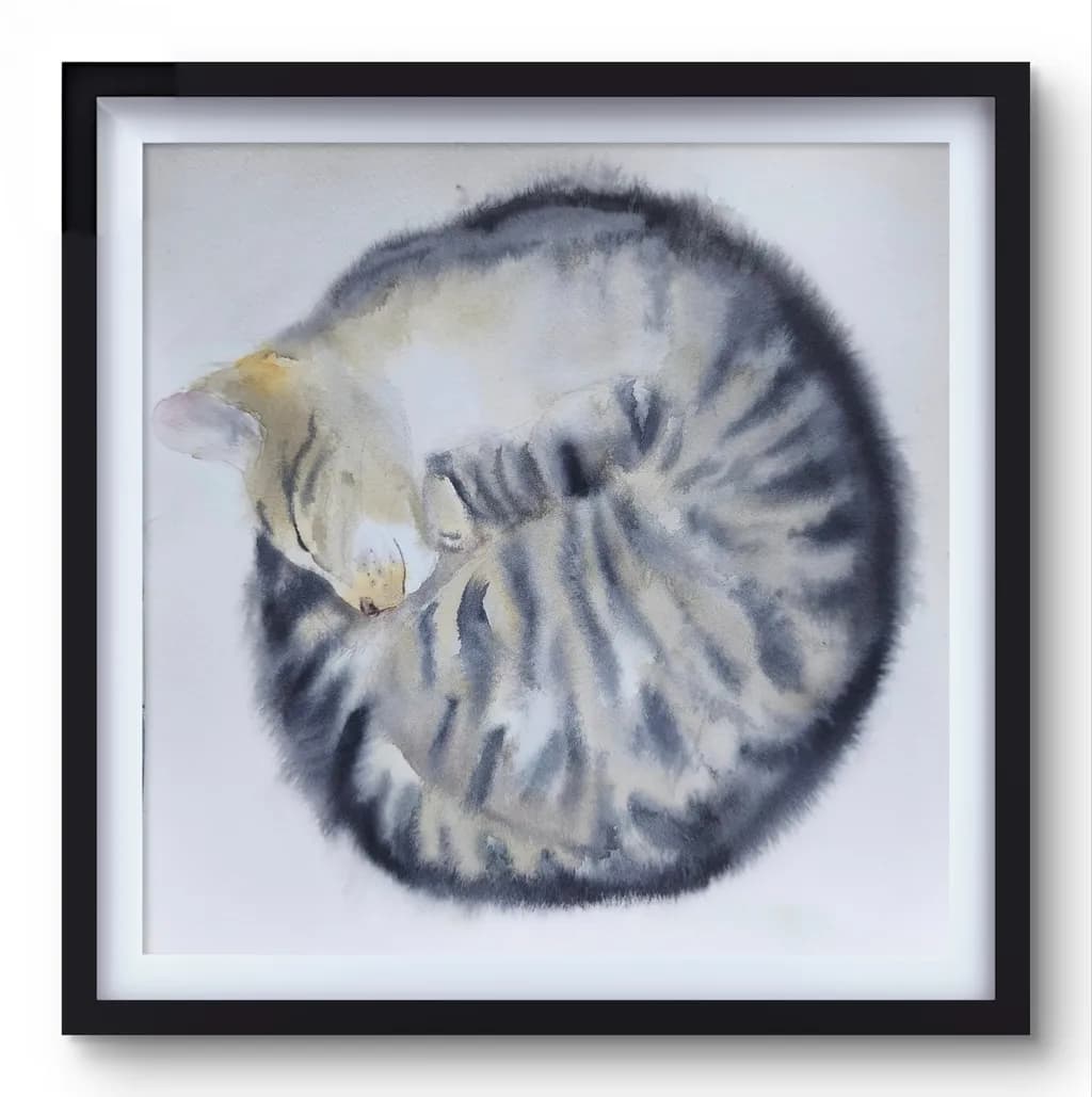 Curled Cat Circle