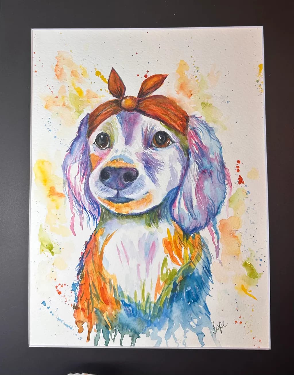 Colorful Dog Portrait