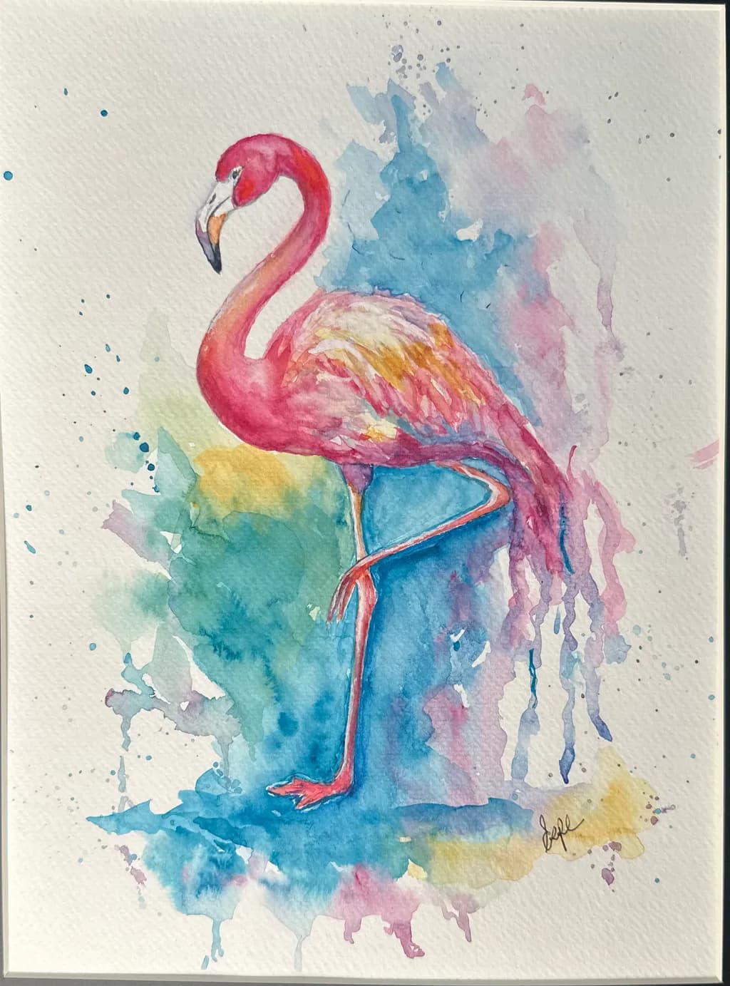 Pink Flamingo Splash