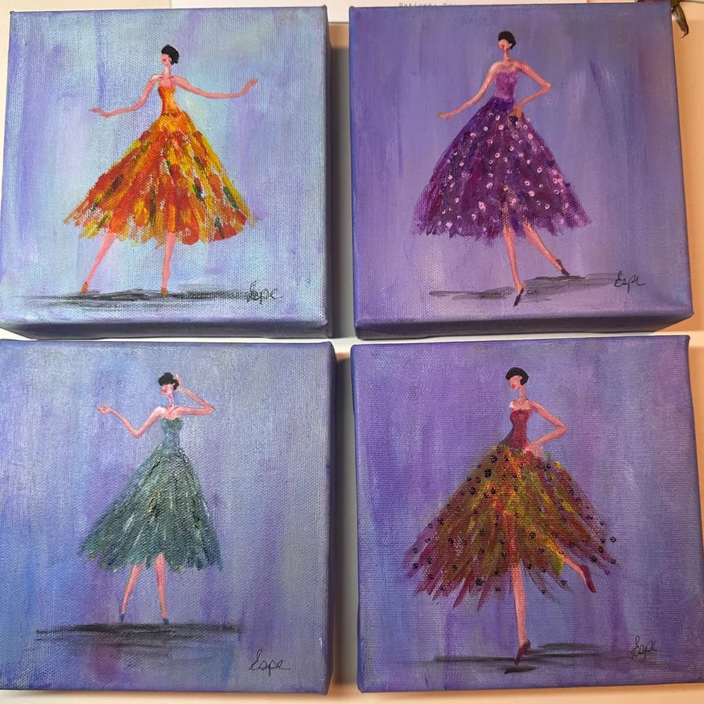 Dancers in Colorful Dresses
