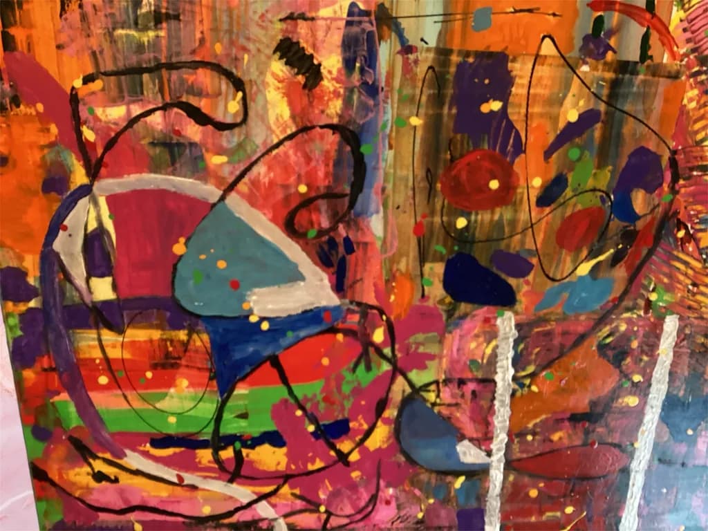 Vibrant Chaos: An Expressive Journey Through Color and Form