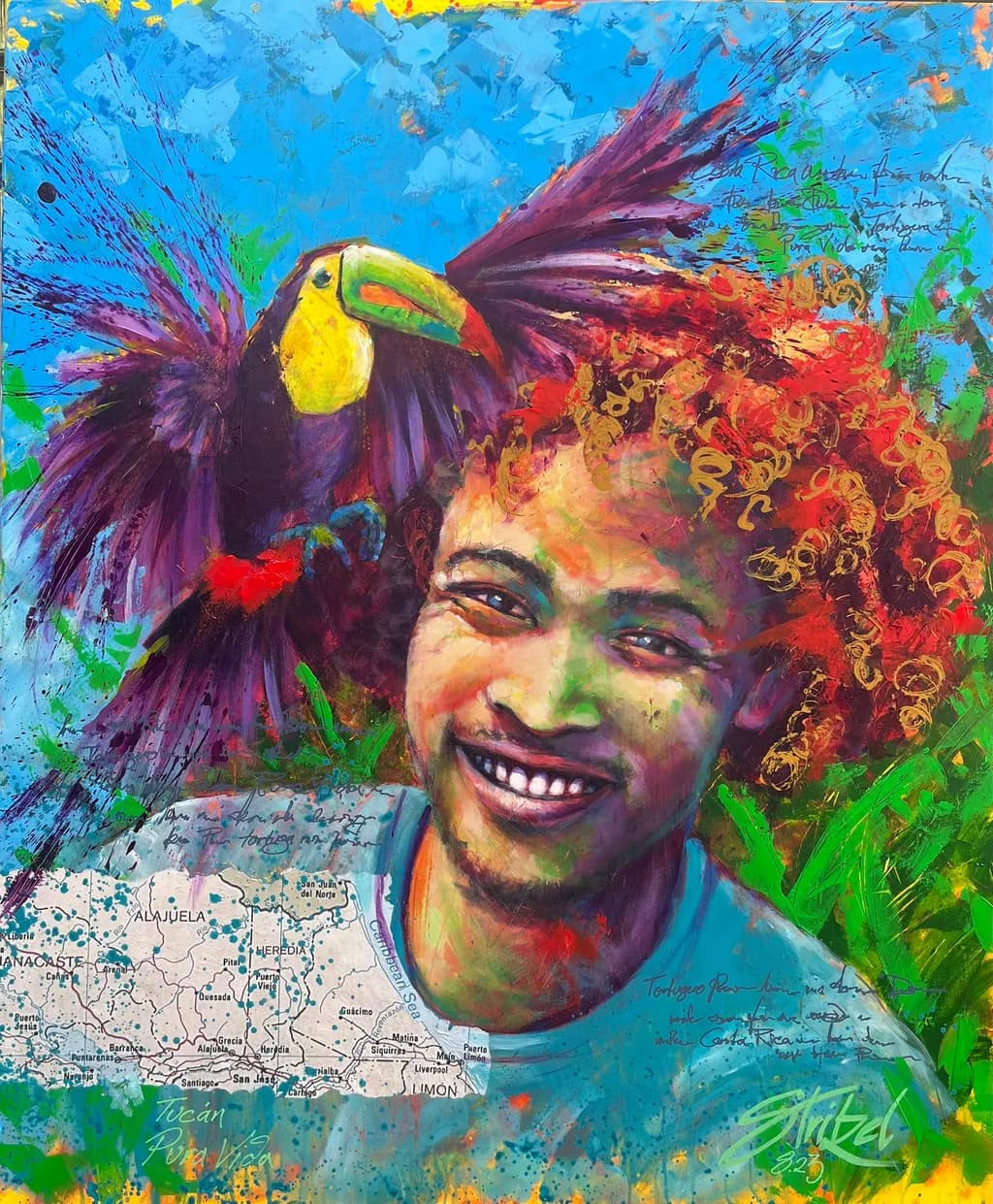 Vibrant Connections: A Portrait of Joy and Nature's Embrace