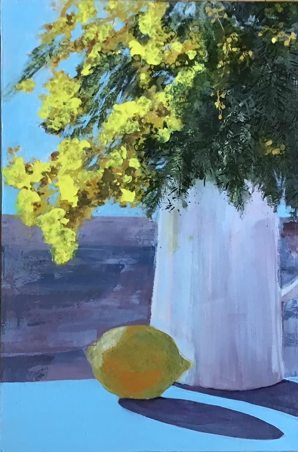 Lemon and Mimosa Still Life