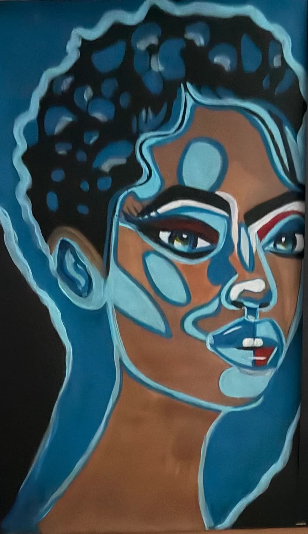 Blue Contours Portrait