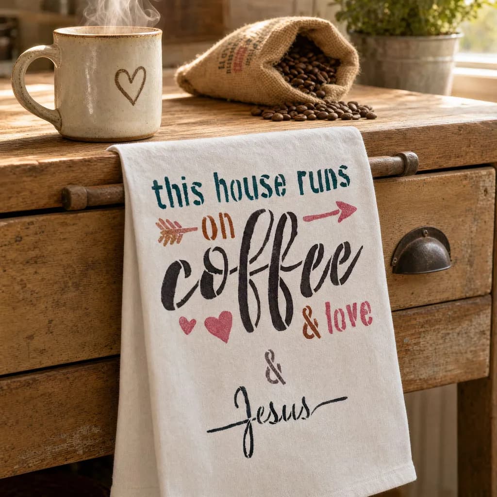 Coffee, Comfort & Jesus Towels