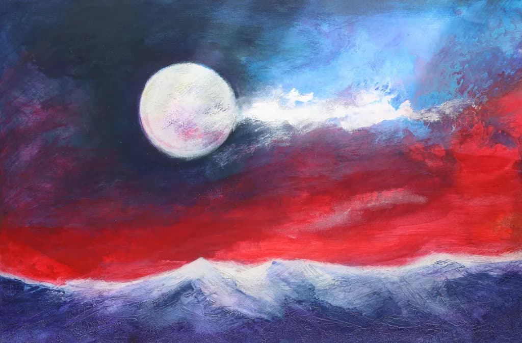 Crimson Dusk Moon