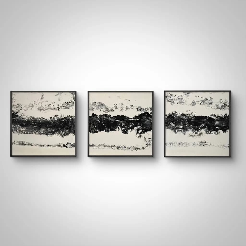 Abstract Black and White Composition
