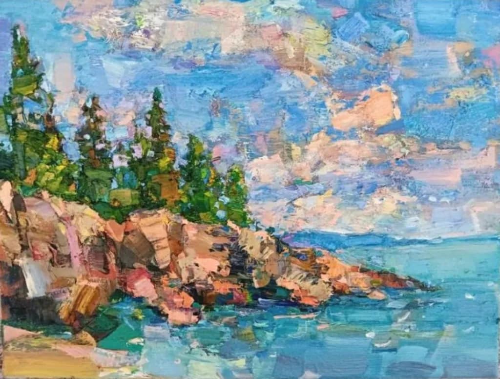 New England. Blue