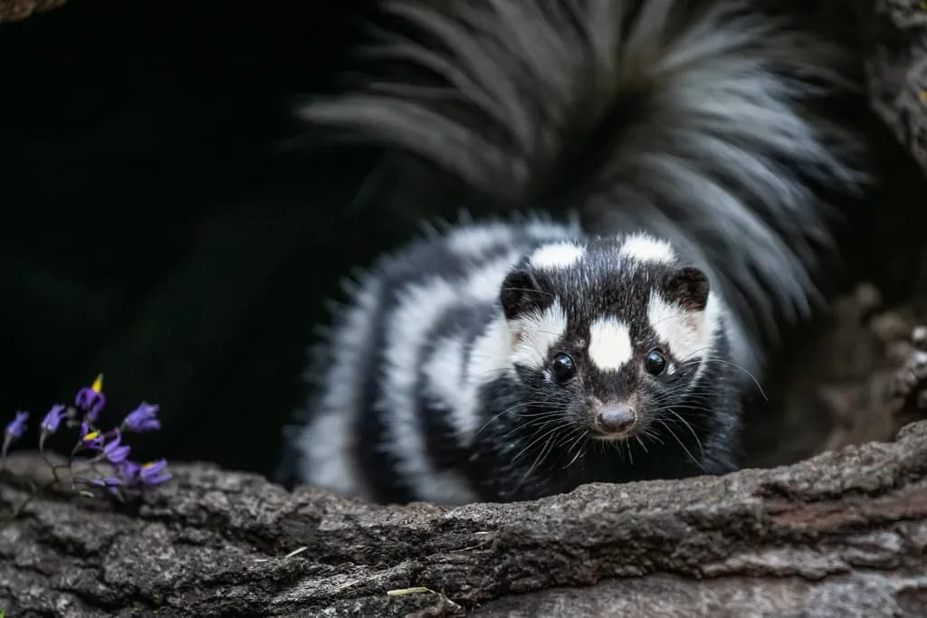 Shy Spotted Skunk