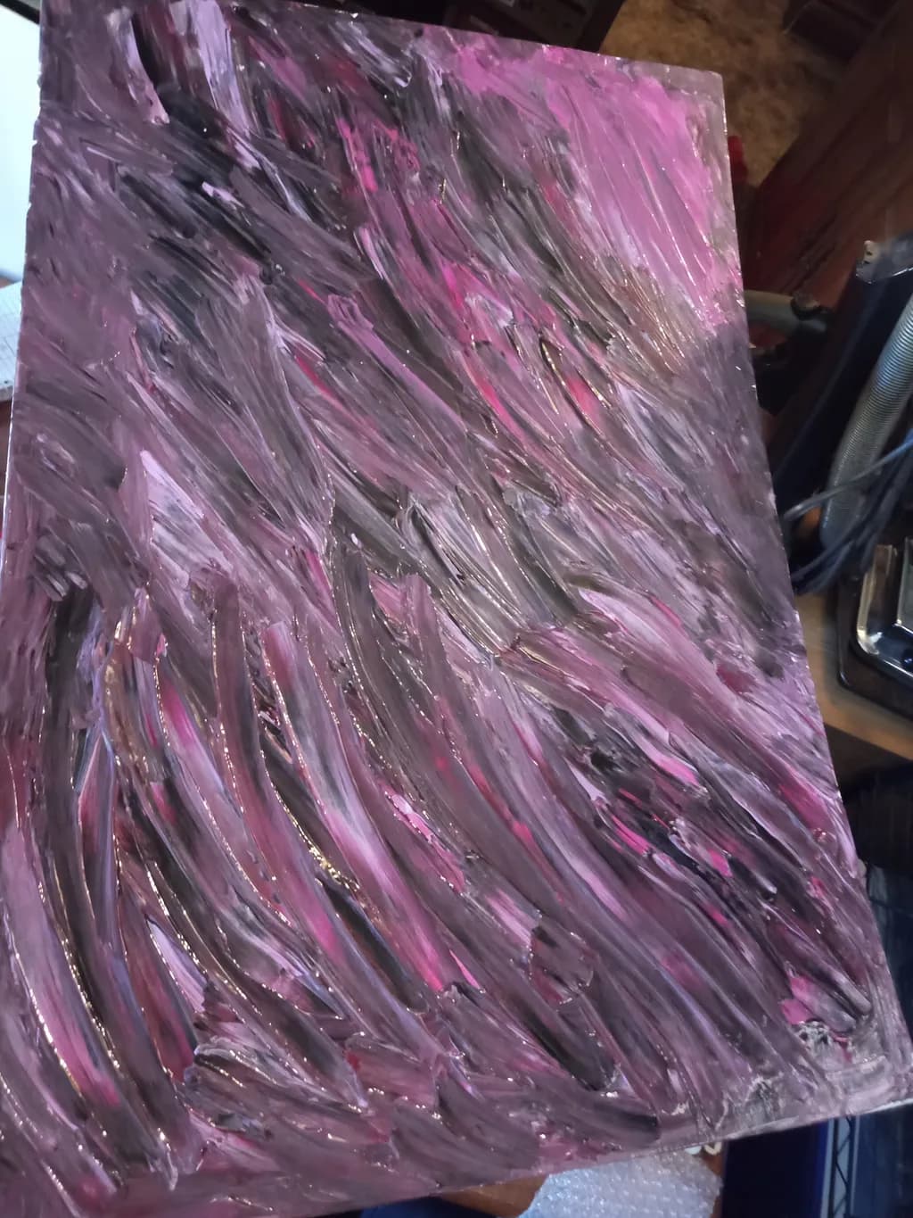 Whispers of Pink: An Abstract Dance of Texture and Swirls