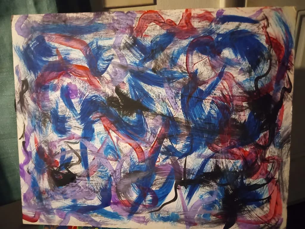 Vibrant Whirlwind: An Expressive Journey Through Colorful Chaos