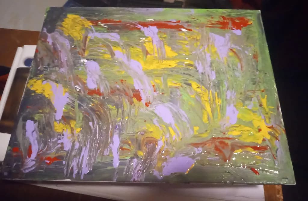 Vibrant Whirls of Emotion: An Abstract Journey Through Color and Texture