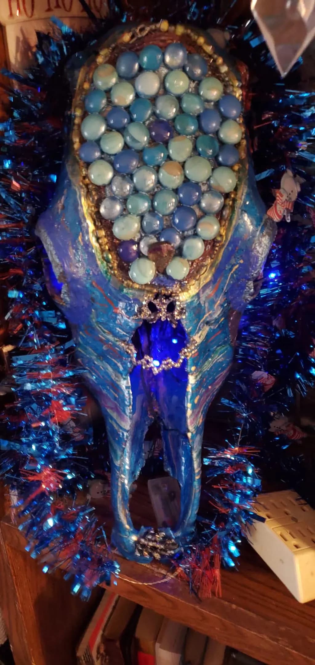 Blue Skull Mosaic